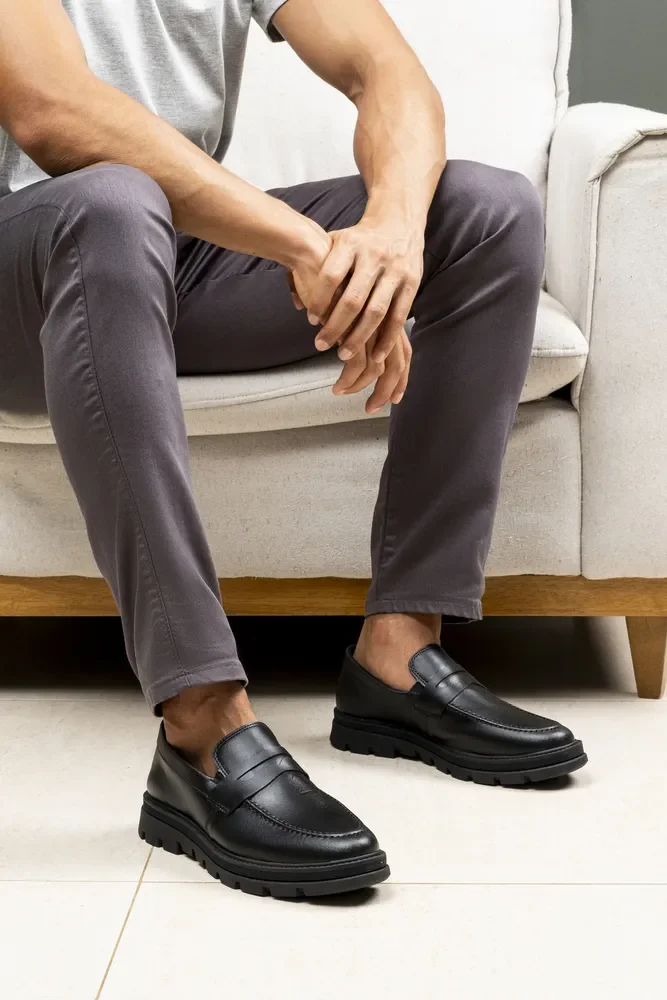 Sapato Social Masculino Form's Plataforma Oxford Black