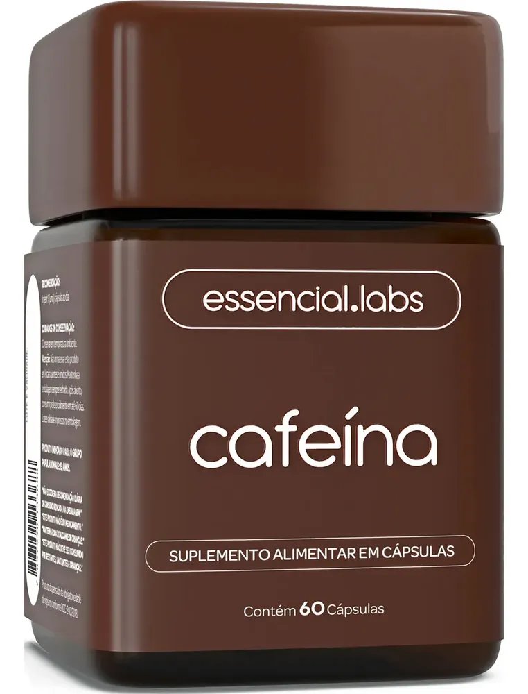 60 Cápsulas Cafeína 100% Pura 200mg