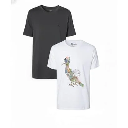 Kit com 2 Camisetas Estampa Pica-Pau Selo e Notificação Reserva