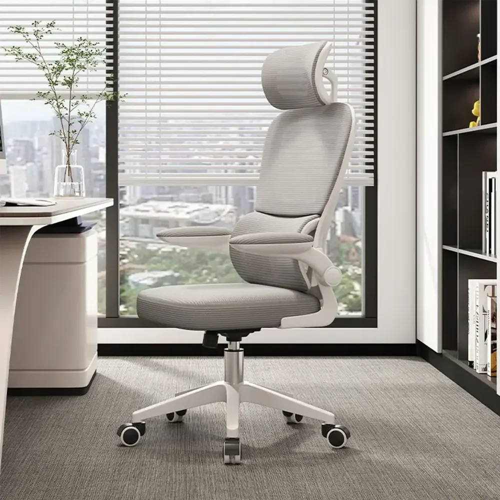 Cadeira Escritório Ergonômica Python Fly Cor Cinza Com Supor