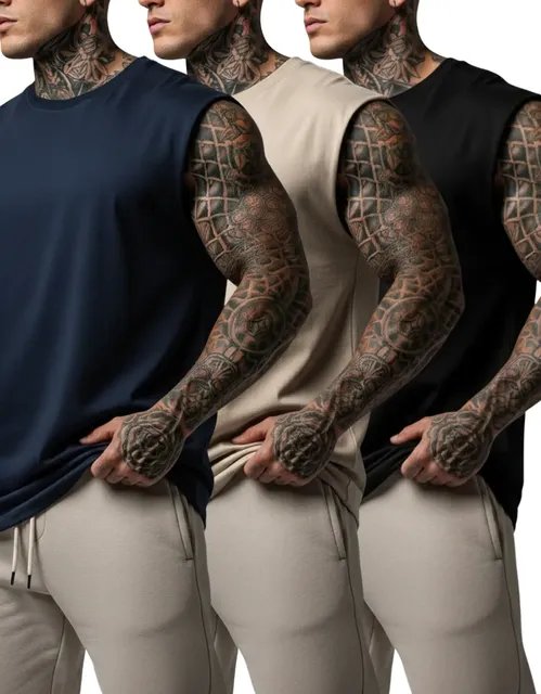 Kit com 3 Regatas Oversized Básica 100% Algodão