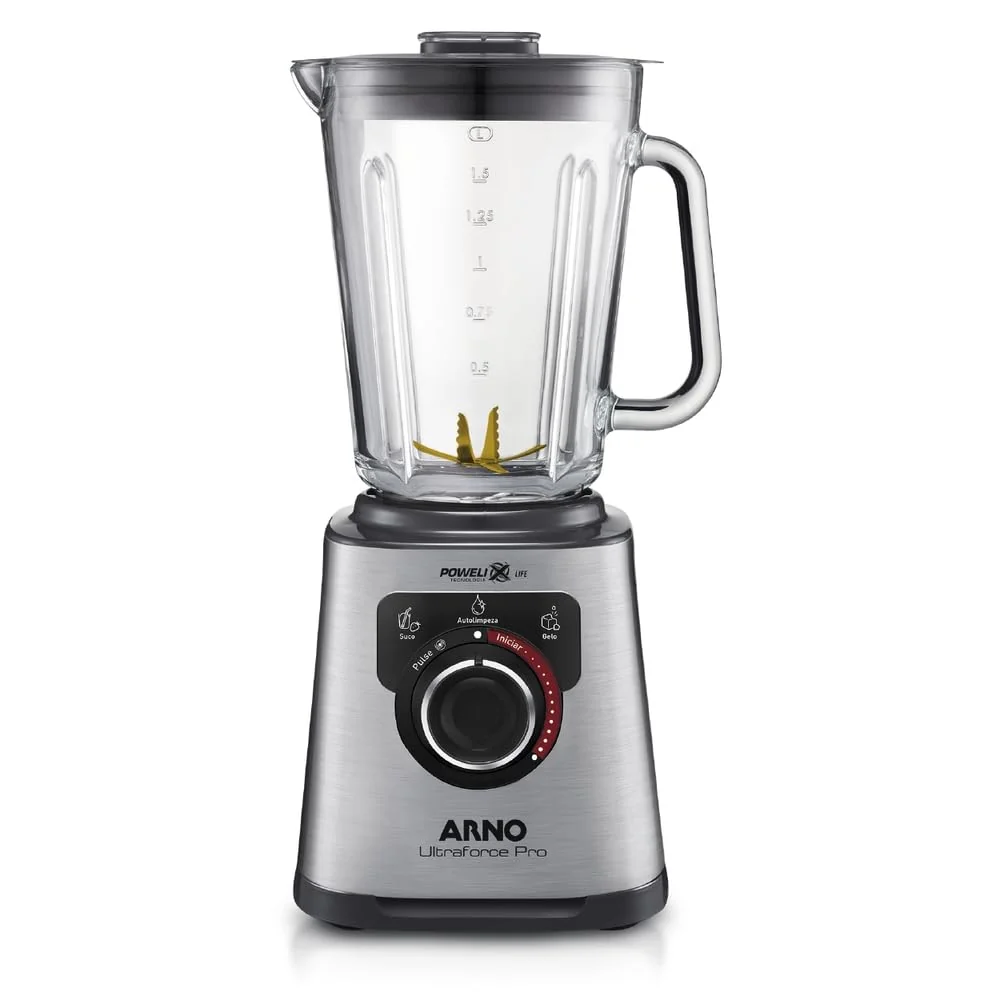 ✨Liquidificador Arno Ultraforce Pro 1100W LN93, com App de Receitas, 6 Lâminas Powelix Life, Jarra de Vidro 2L, Resistente a Choque Térmico e Corpo Ino...✨️