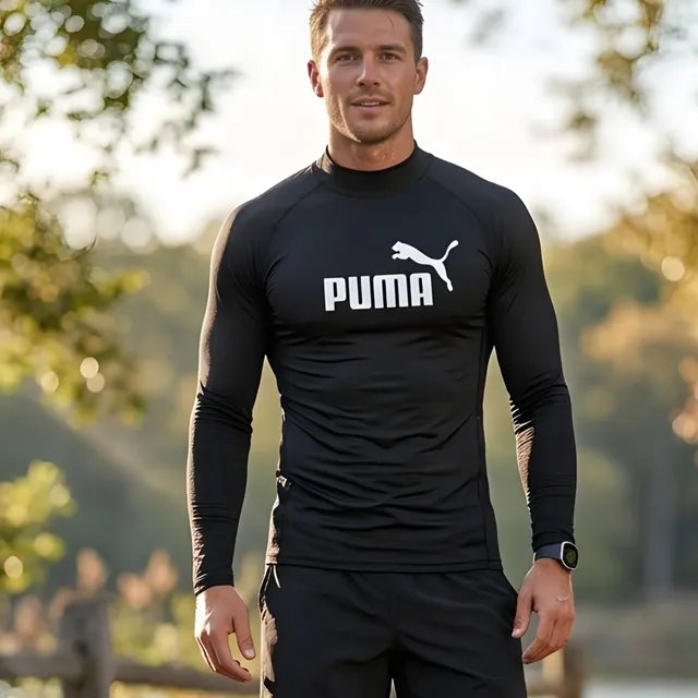 Camiseta Térmica Puma Manga Longa Proteção UV 50+