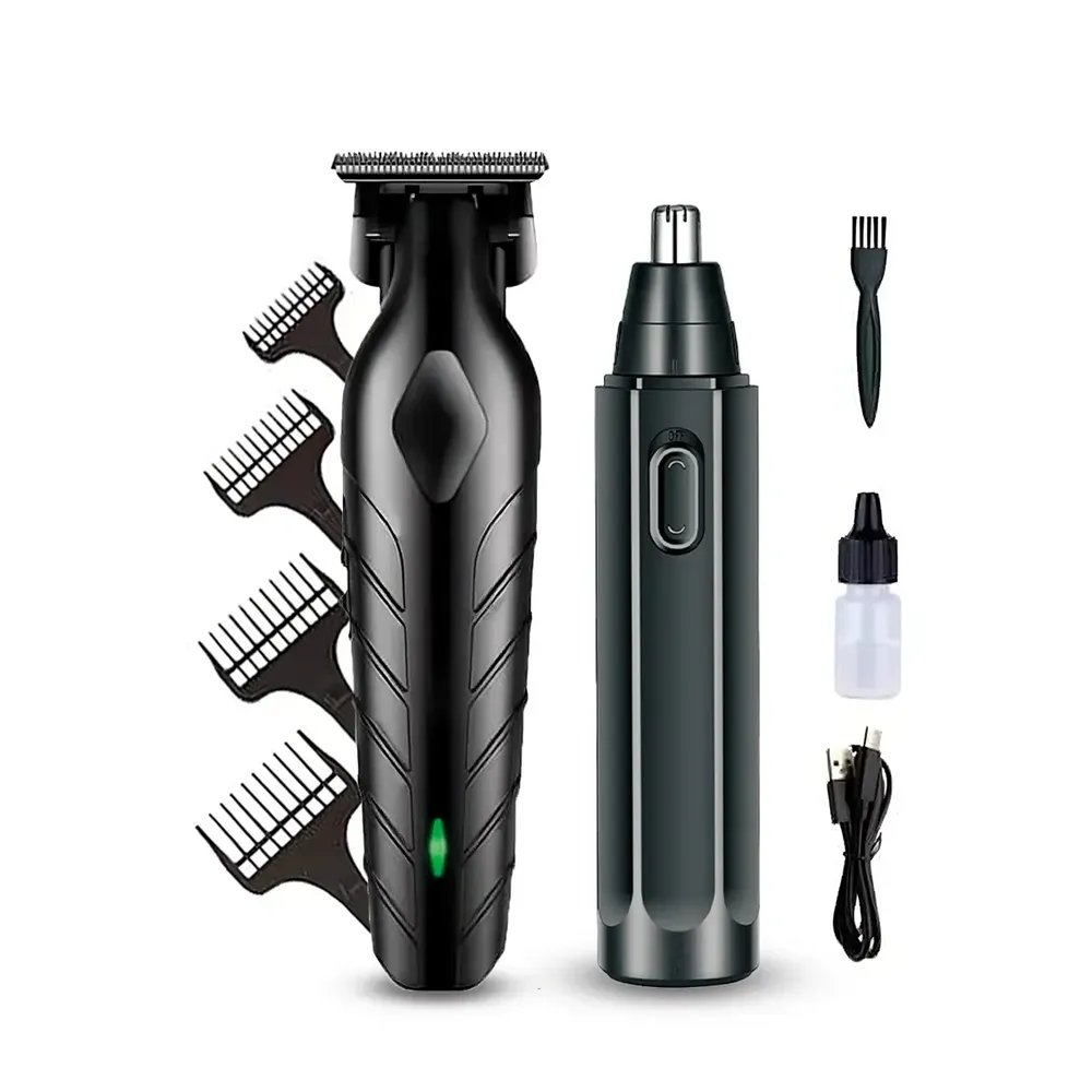 Maquina De Corte Acabamento Profissional Com Aparador De Nariz Cabelo Pelo Barbear Maquininha…