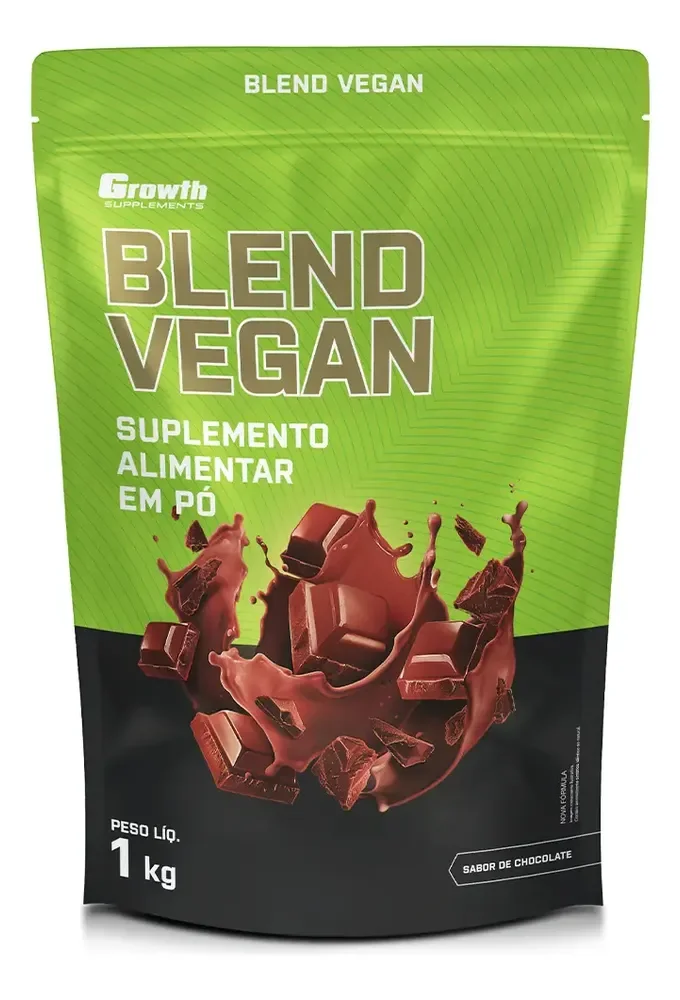 ✨Blend Vegan (Proteína vegana) 1kg Growth Supplements - Sabor Chocolate✨️