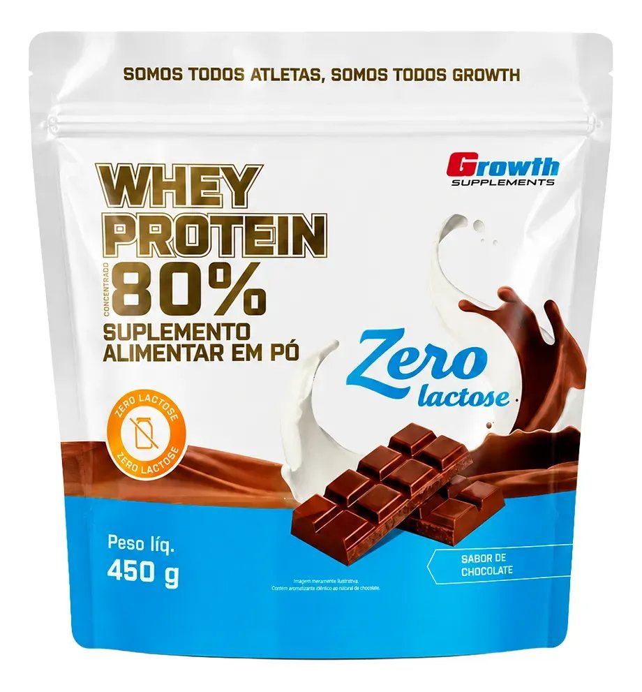 Whey Protein Concentrado Zero Lactose 450gr Growth