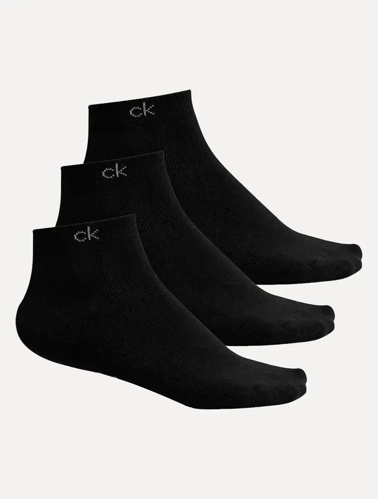 Kit com 3 Pares Meias Calvin Klein Soquete