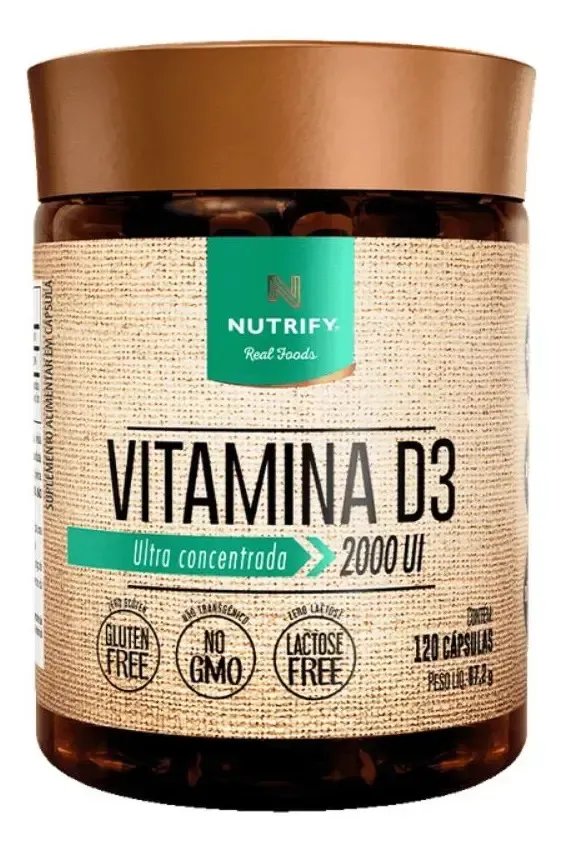 Vitamina D3 2.000 UI 120 Cápsulas Nutrify