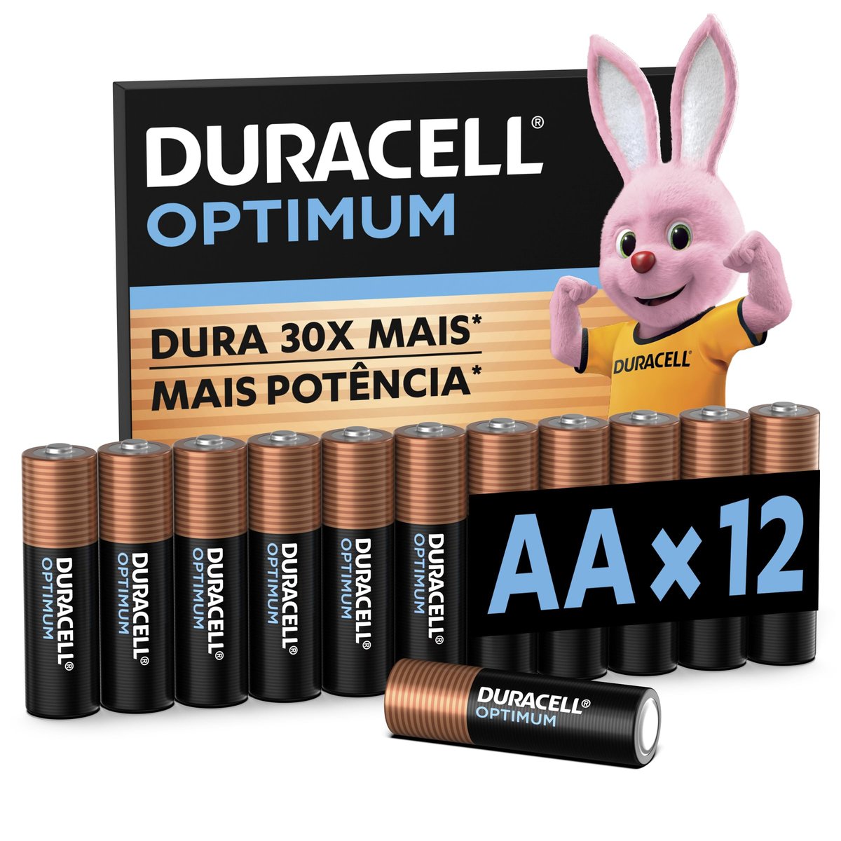 Duracell Pilha Optimum AA Pequena Com 12 Unidades