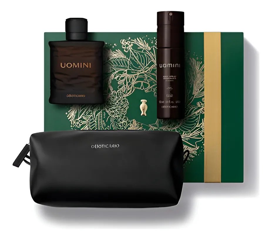 Presente Uomini - O Boticário - Uomini Desodorante Colônia 100ml - Body Spray Desodorante 100ml - Nécessaire Masculina Premium