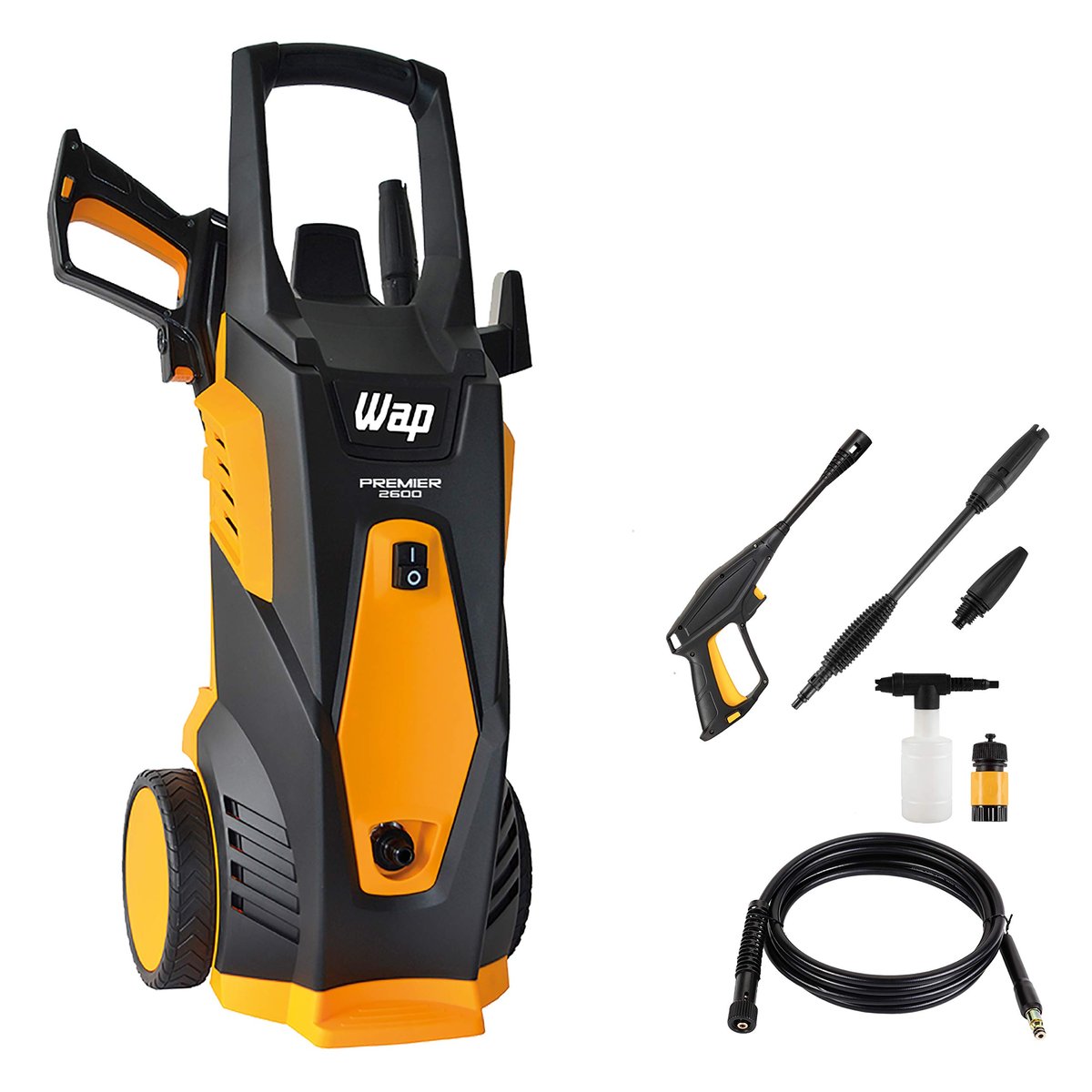 ✨WAP Lavadora de Alta Pressão PREMIER 2600, 360L/h, com Bico Turbo, Jato em Leque e Concentrado, 2000psi 1800W 220V✨️