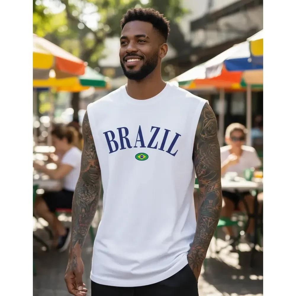 Camiseta Regata Oversized Brasil (4 cores)