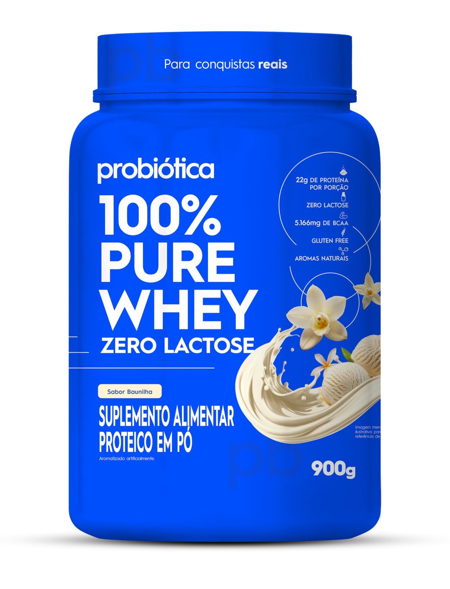 ✨100% Pure Whey Zero Lactose (900g), Baunilha, Probiótica✨️