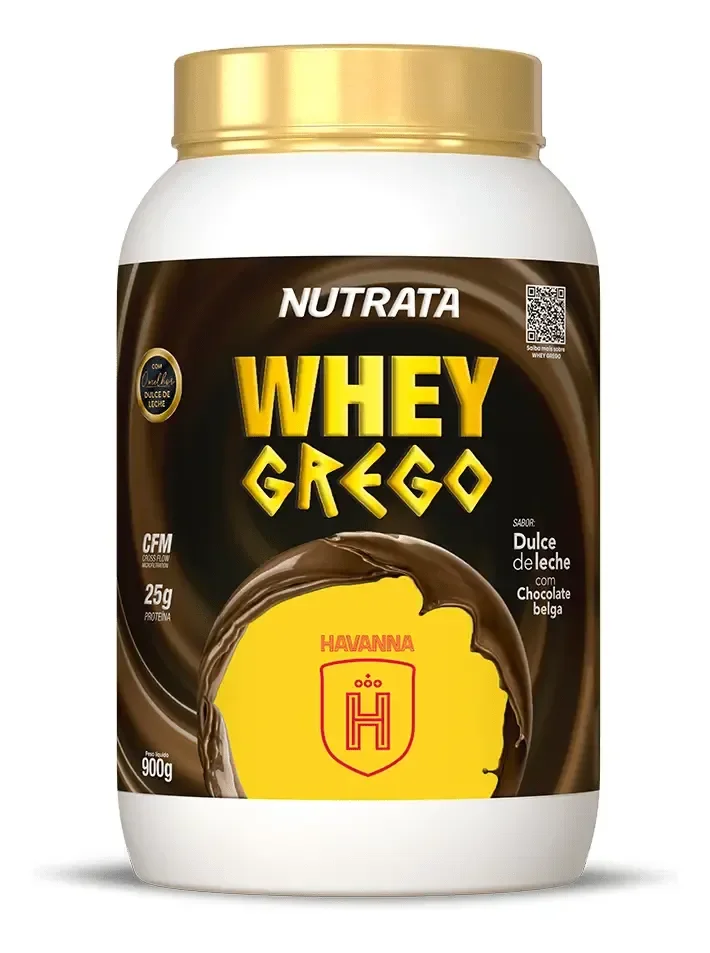 ✨Whey Protein Grego Havanna Pote 900g Grow Thisold - Nutrata Sabor Doce De Leite Com Chocolate Belga✨️