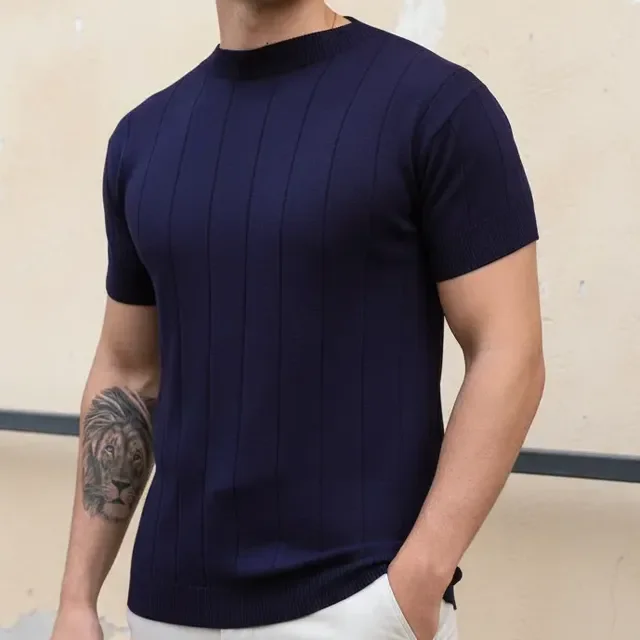 Camiseta Social Modal Tricô Canelada