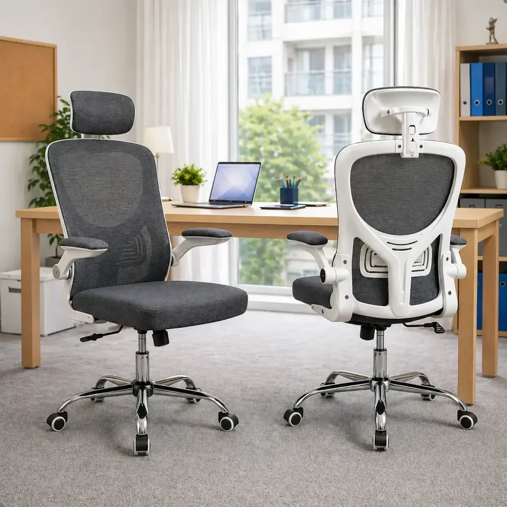 Cadeira De Escritório Ergonômica Giratória Bari Tela Mesh