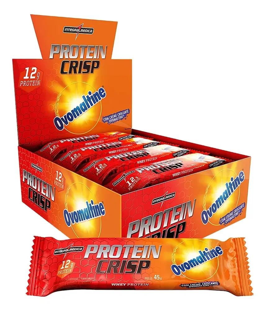 Caixa Barra De Proteína 45g Integralmédica Protein Crispbar