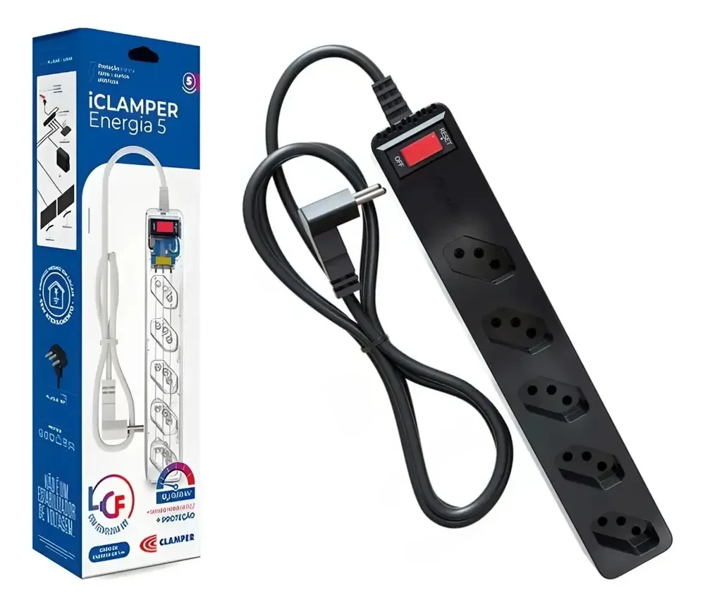 Filtro de Linha iClamper 5 Tomadas 10A