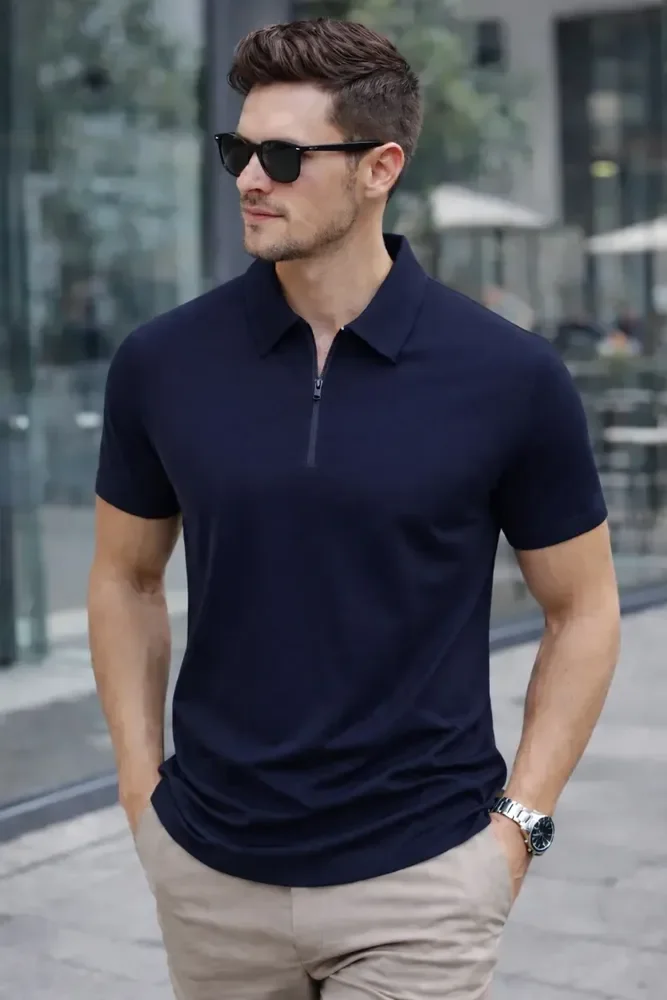 Camisa Polo Zíper Tech Fit