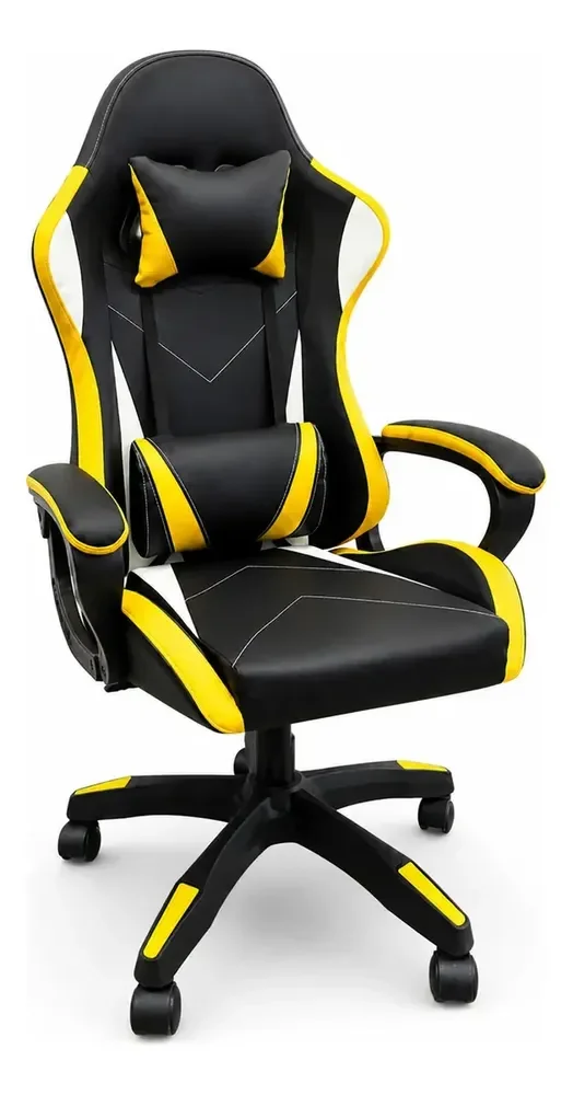 Cadeira Gamer Python Fly Ergonômica Giratória Altura Ajustável Amarela
