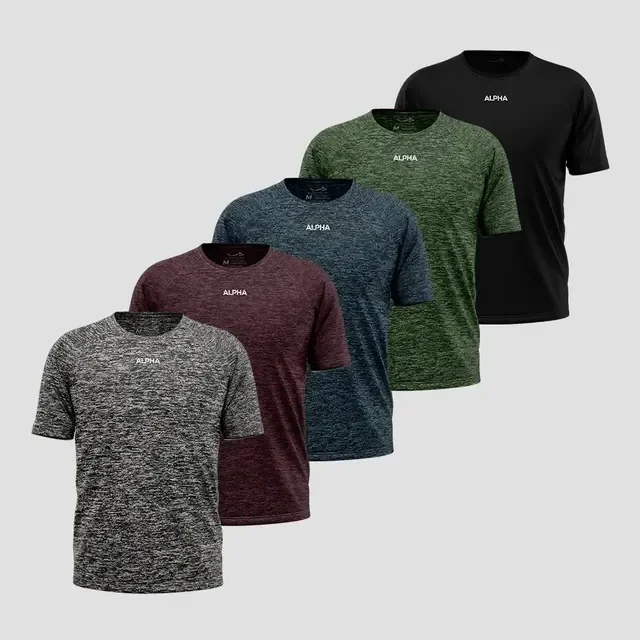 Kit 5 Camisetas Dry Essential Alpha