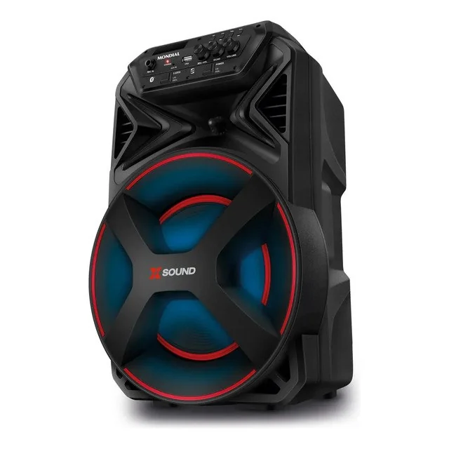 ✨ Caixa Amplificada Mondial 300w Bivolt Cm-300-n Preto 127/220v