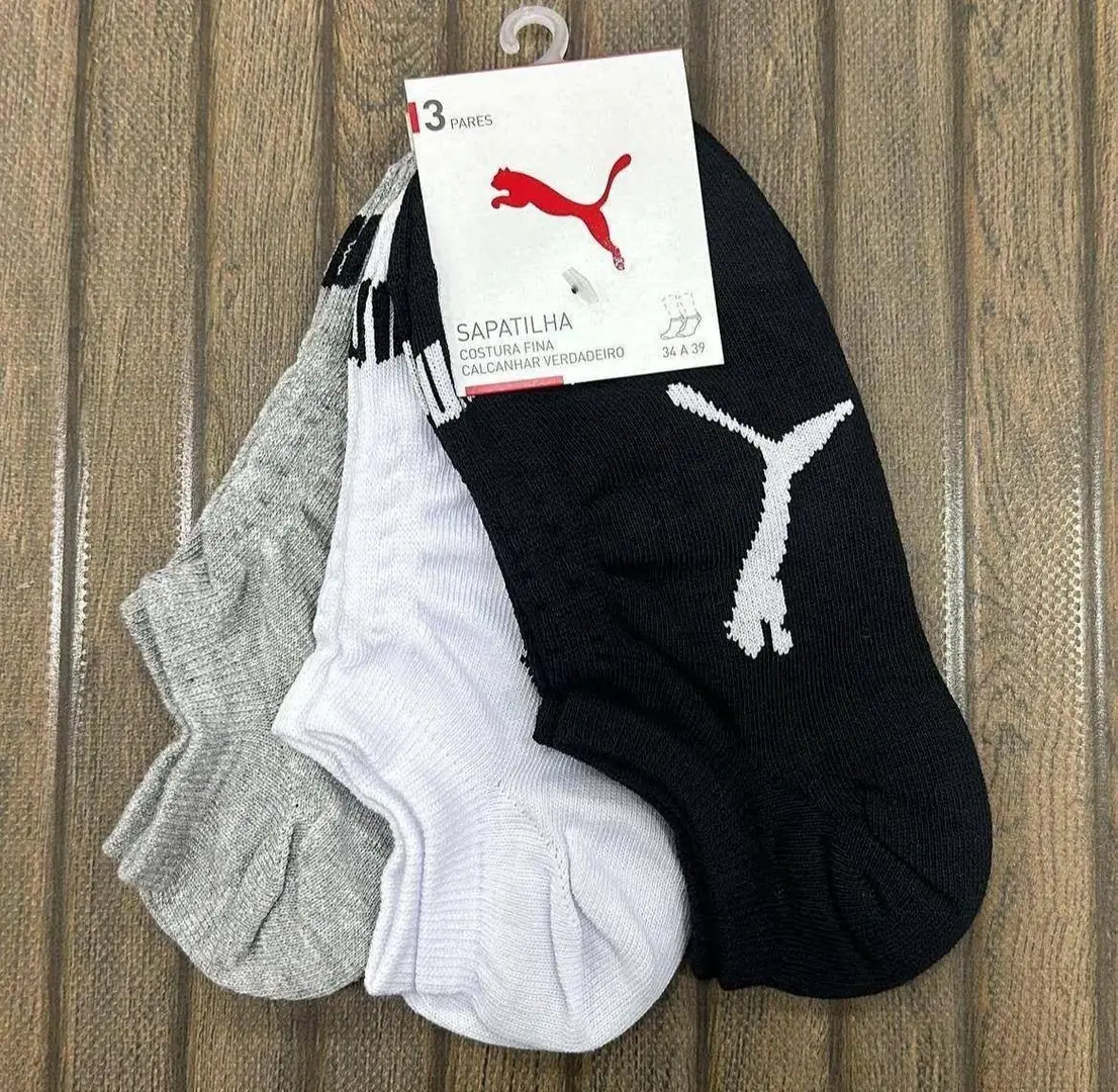 ✨Kit 9 Pares Meias Puma Sapatilha Soquete Invisível Original
