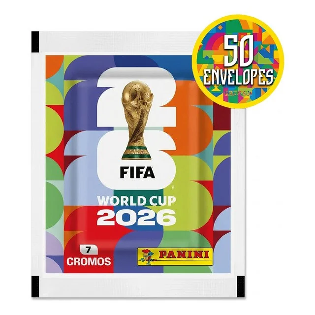 ✨Kit 350 Figurinhas Do Álbum Copa Do Mundo 2026- 50 Envelopes