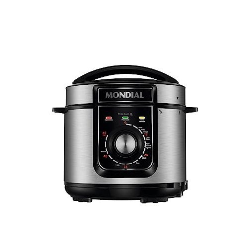 ✨ MONDIAL Panela de Pressão Elétrica, Pratic Cook 5L, 110V, Preto, 5L, 900W - PE-48-5L-I