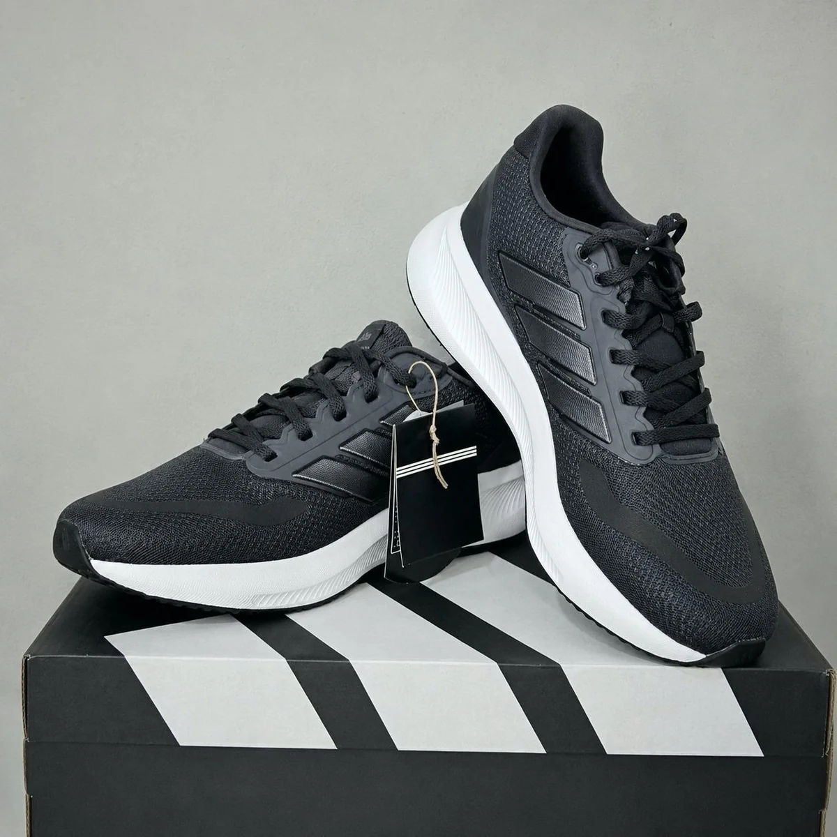 ✨tenis adidas runfalcon 5 masculino cinza+preto