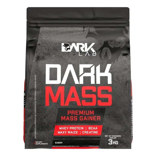 ✨Hipercalórico Dark Mass 3kg Dark Lab Sabor Baunilha