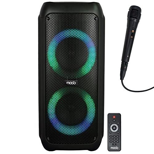 ✨ Moob Caixa de Som 400W Urban Com Dois Alto Falantes de 6,5" PMPO Iluminação em LED Bluetooth TWS