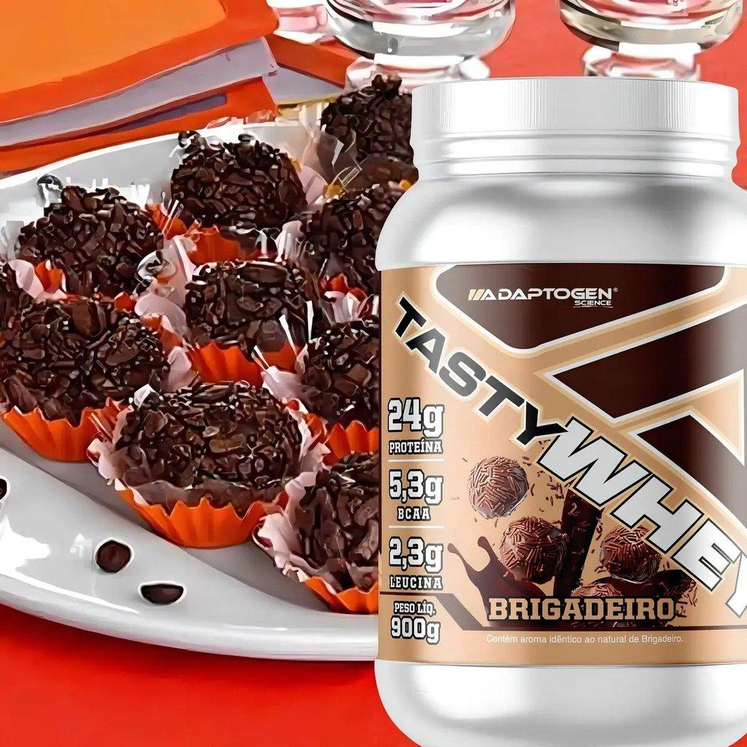 ✨ Suplemento Tasty Whey 3w Gourmet Whey Protein Adaptogen Science Pote 900g Sabor Brigadeiro