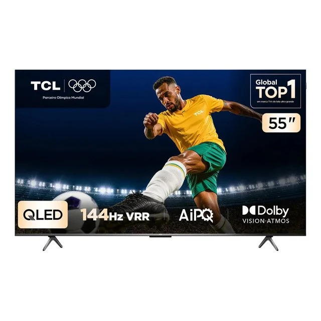 ✨Smart Tv Tcl 55 Polegadas Qled 4k P8k Wifi Bluetooth Google Tv 144hz Hdr10+ Dolby Atmos Vision 55p8k
