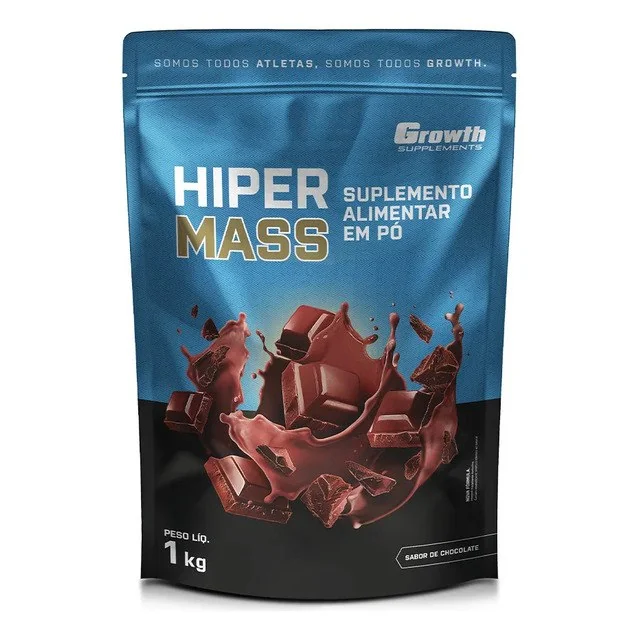 ✨ Hiper Mass 1kg Growth Supplements - Sabor Chocolate