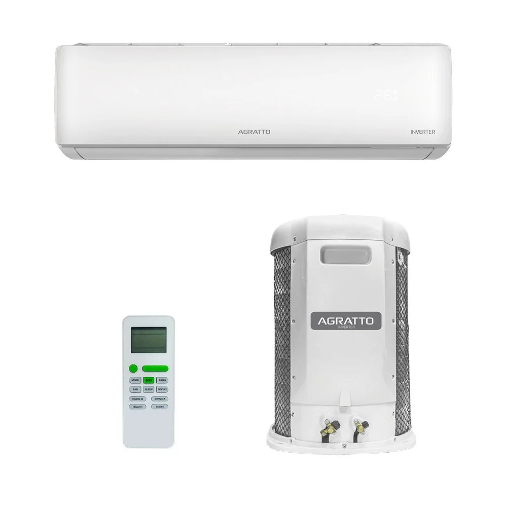✨Ar Condicionado Split Hi Wall Agratto Liv Top Inverter 18.000 Btus Frio 220v R-32