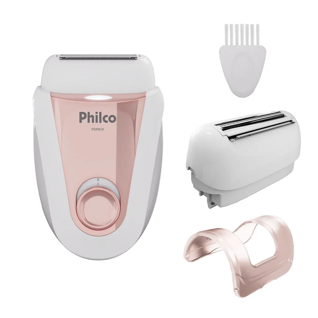 ✨Depilador Philco Bivolt 4 acessórios Corpo e Rosto PDPE01