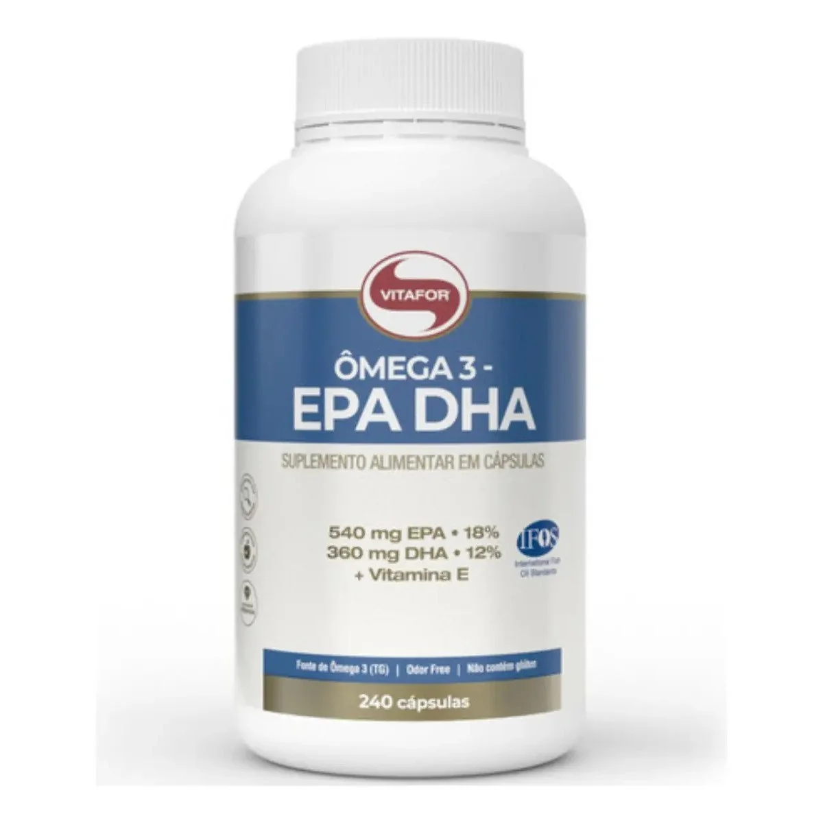 ✨ Ômega 3 Epa Dha 240 Cápsulas Vitafor Sem Sabor
