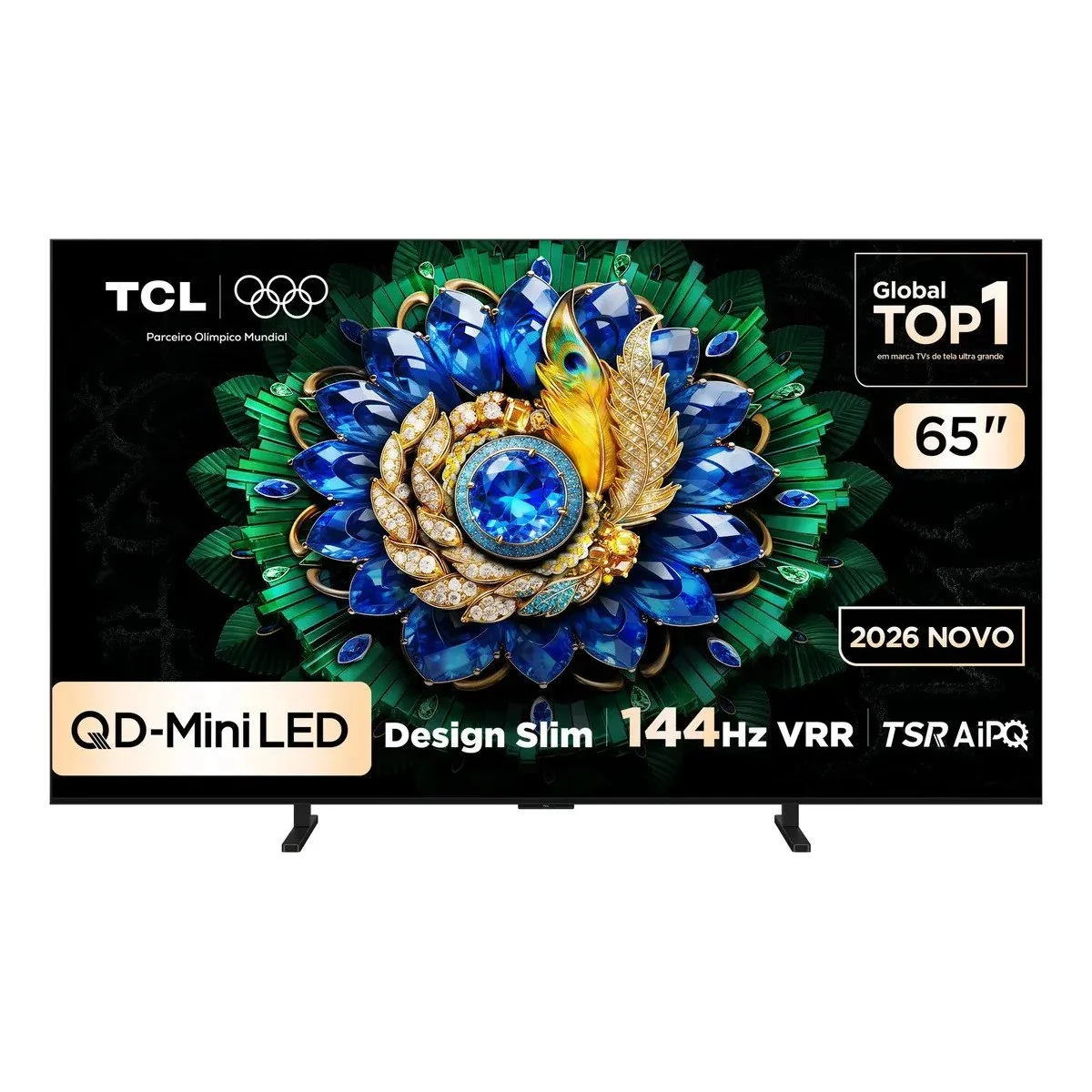 ✨ Smart TV TCL 65 Polegadas QLED Mini LED 4K A400M WiFi Bluetooth Google TV HDR10+ 144 Hz VRR 65A400M