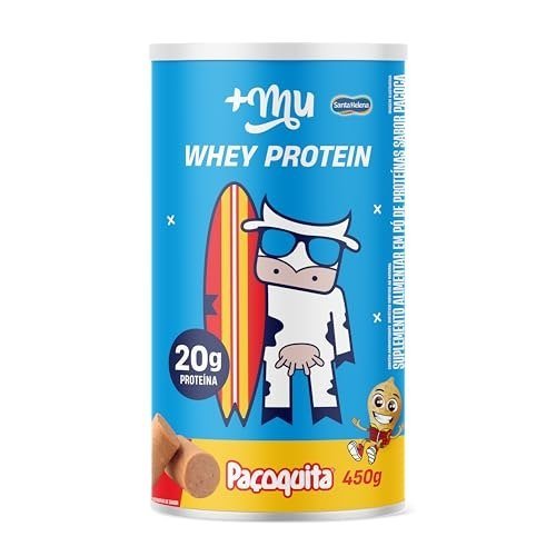 ✨ Whey Concentrado, Mais Mu, Sabor Paçoquita, 20g de proteína - 450g