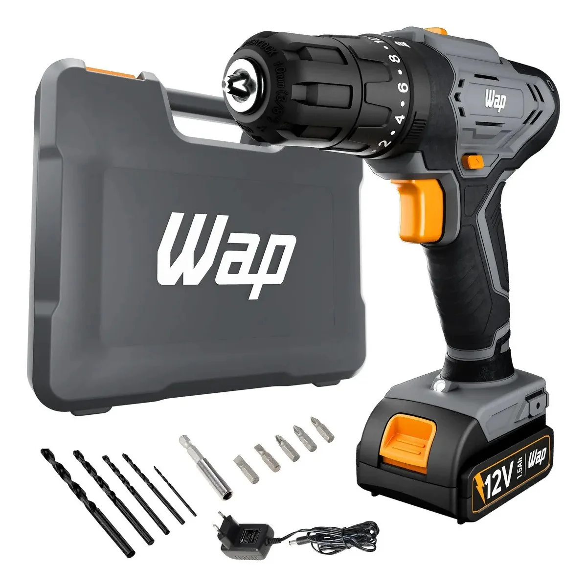 ✨ Parafusadeira e Furadeira de Impacto Wap Wf 12k4.2 com Indicador de Nível de Bateria e Maleta
