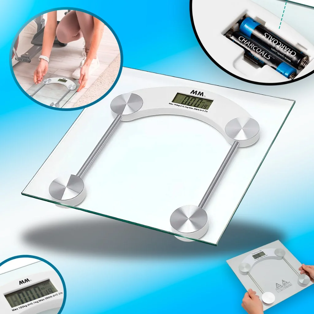 ✨Balança Corporal Digital Peso Até 180kg Transparente Vidro