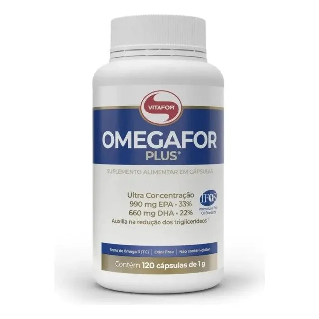 ✨ Omegafor Plus 120 Cápsulas Ômega 3 Vitafor Sem Sabor