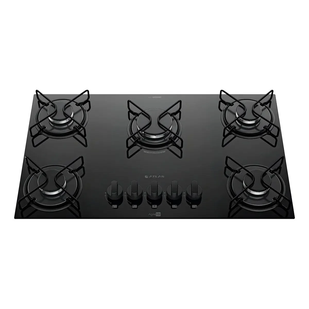 ✨ Cooktop 5 Bocas A Gás Atlas Agile Up Mega Chama Preto