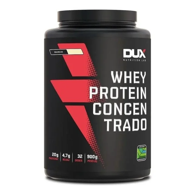 ✨ Whey Protein Concentrado Dux Nutrition Pote 900g Sabor Baunilha