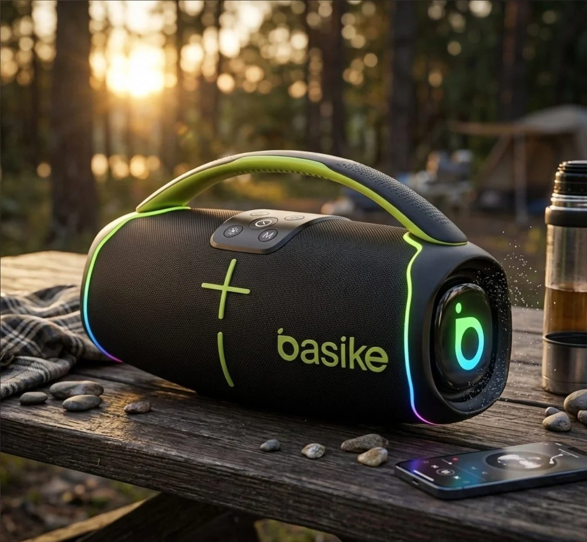 ✨Caixa De Som Portátil Bluetooth, 100w, Subwoofer Ativo, Estéreo Hifi, Bombox, Com Rgb, Tws 1+1, Bateria 6 Horas, Bluetooth 5.3, Ipx6, Powerbank Para T...