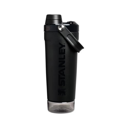 ✨ Stanley Garrafa Shaker Activate 591 ml | Copo Shaker de Aço Inoxidável com Isolamento à Prova de Vazamentos | Armazenamento na Base e Tampa de Fluxo R...