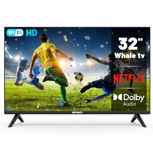 ✨ Smart TV 32 Polegadas, Whale 10.0, LED HD Ready, Wi-Fi e Bluetooth, Dolby Atmos, Netflix e YouTube, 3x HDMI