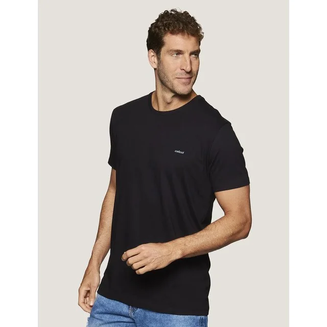 ✨Camiseta Colcci Masculina Off Shell 035.01.12236 Preto Colcci Logo M Lisa