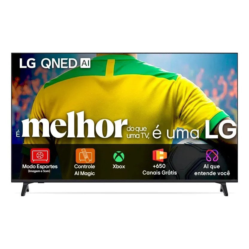 ✨ Smart TV 4K 50" LG QNED73 Portal de Games Processador AI α7 Ger8 4K Super Upscaling Google Cast Integrado Controle AI Magic WebOS 25 Modo Esportes Ale...